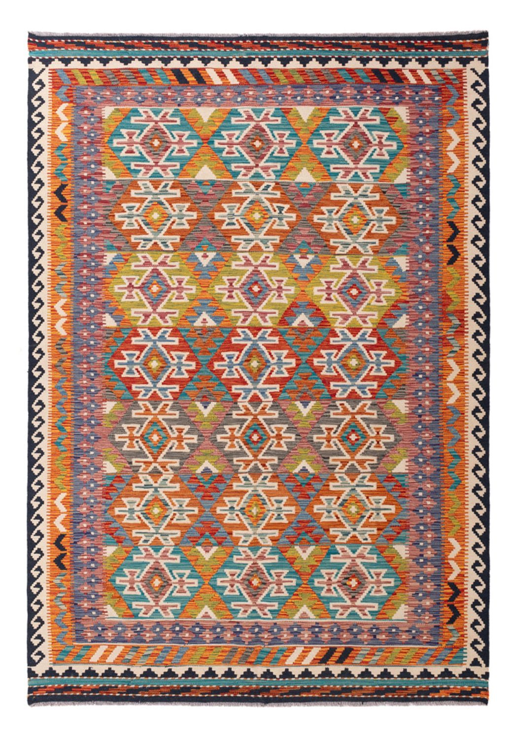Kelim Rug - Splash - 250 x 174 cm - colorful