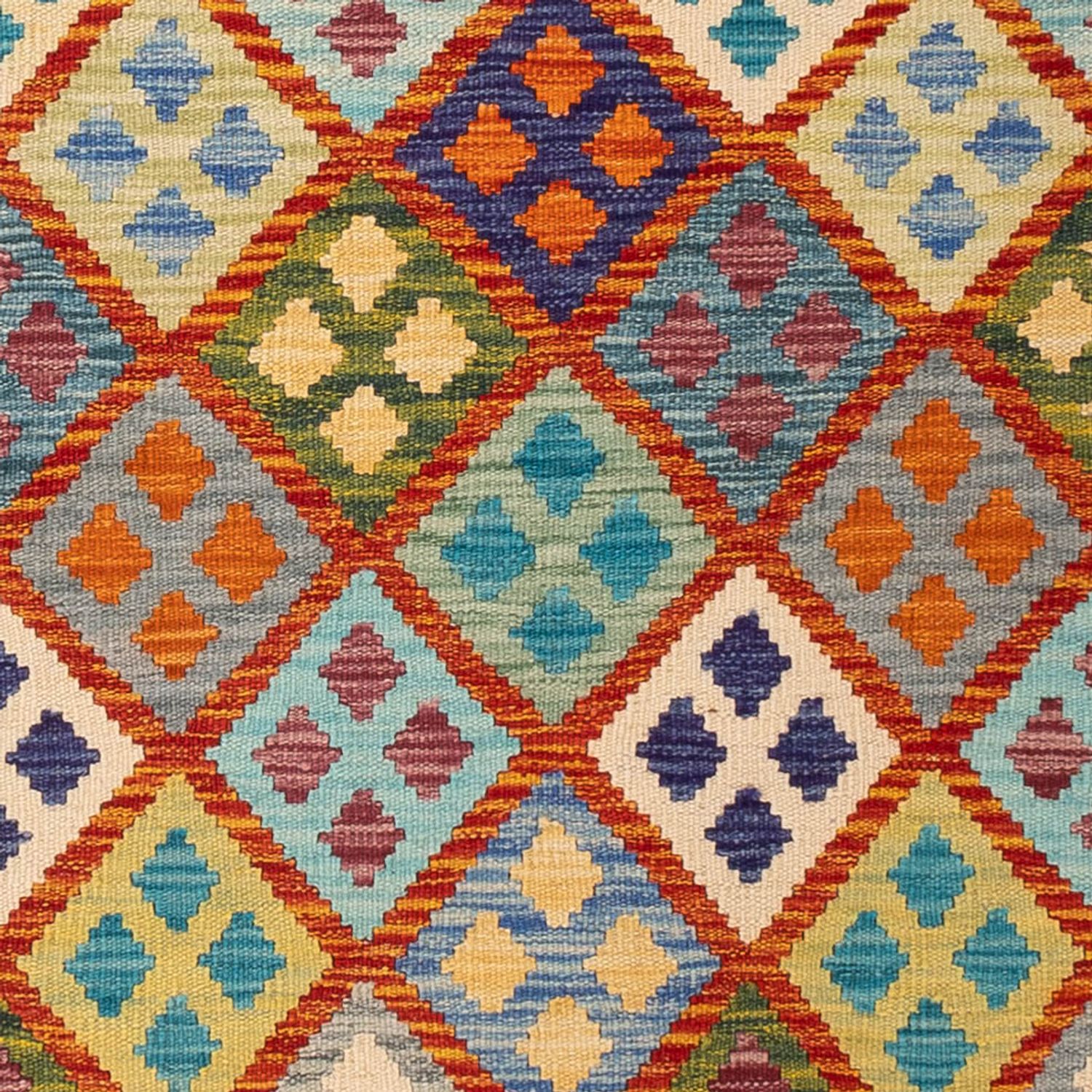 Kelim Rug - Splash - 197 x 158 cm - colorful