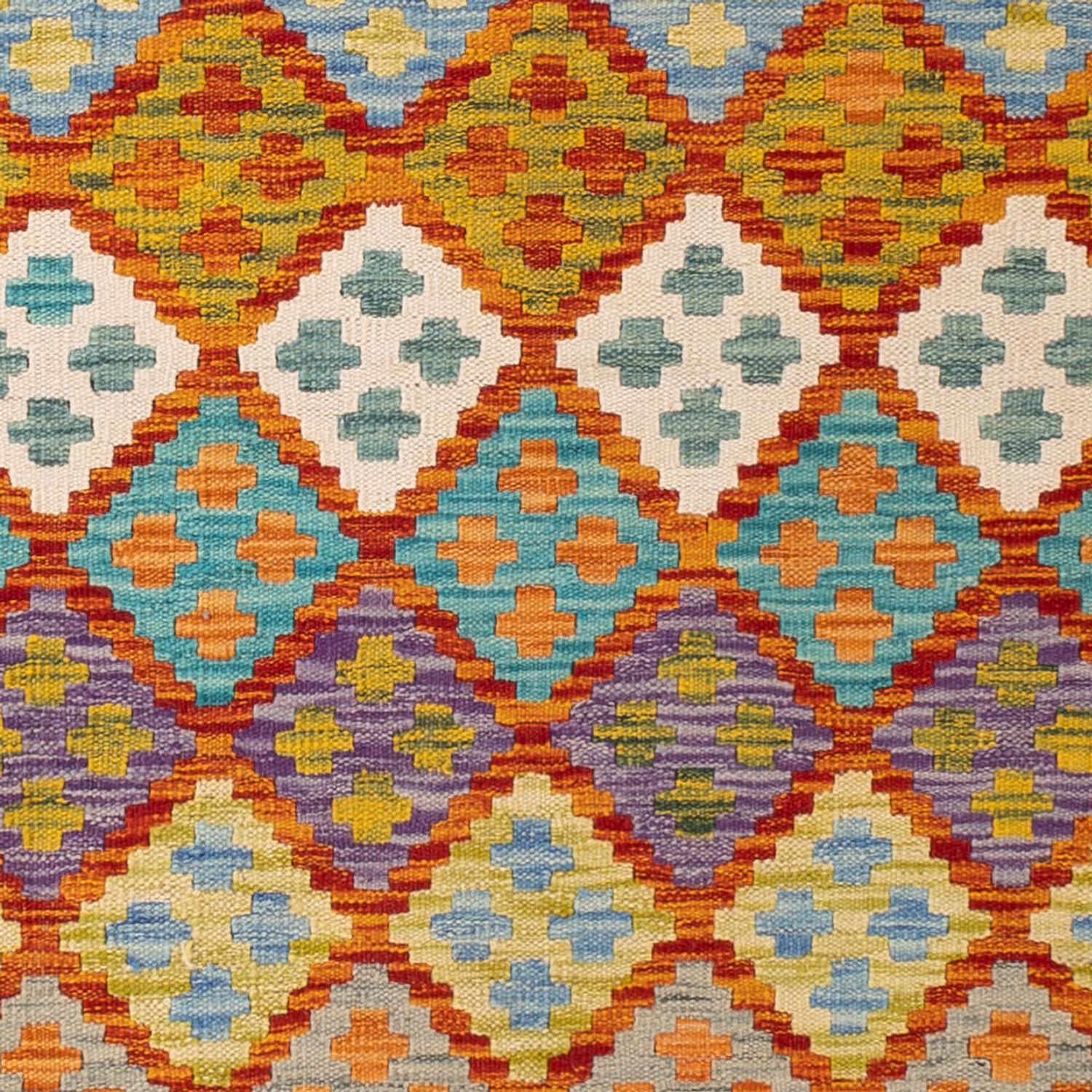 Kelim Rug - Splash - 198 x 160 cm - colorful