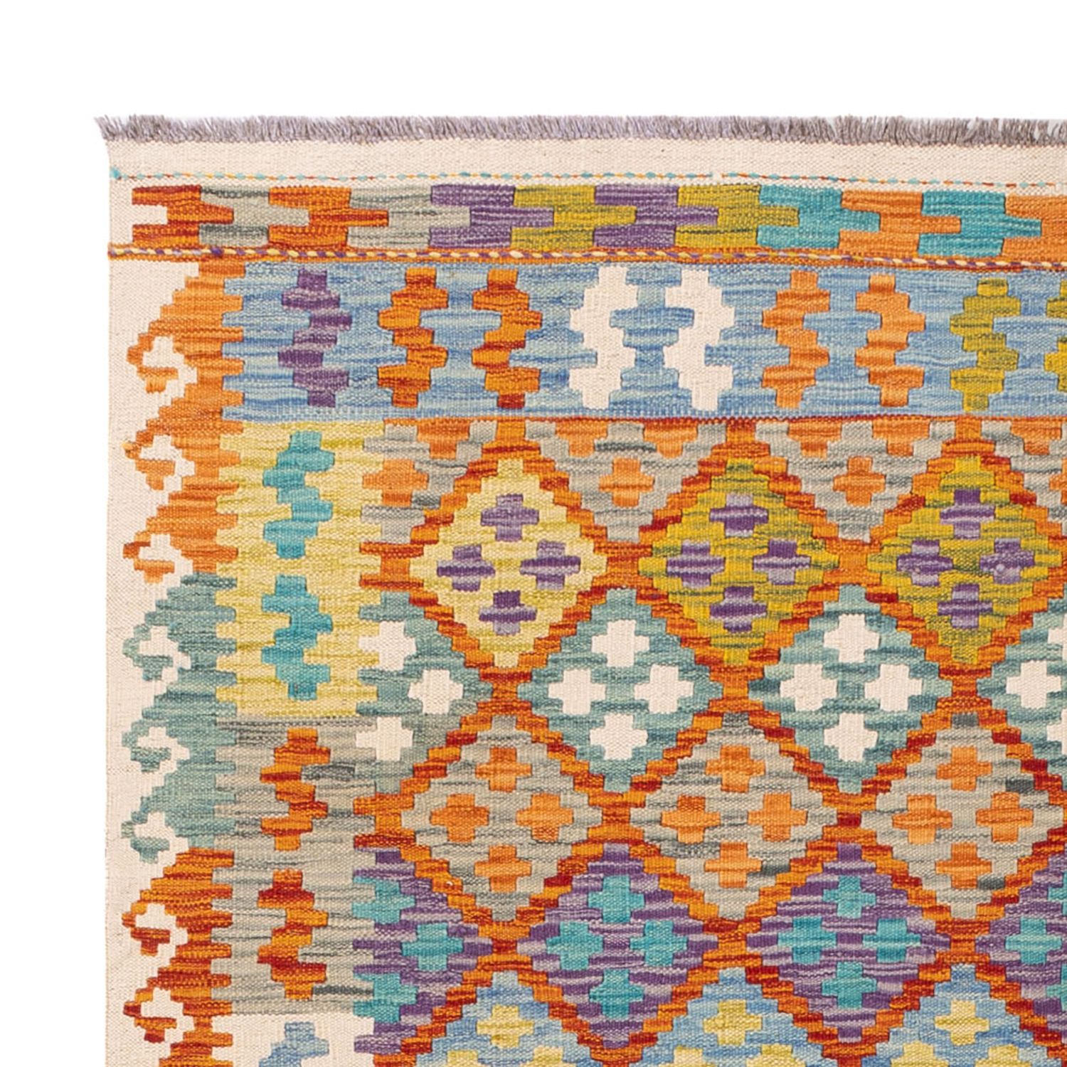 Kelim Rug - Splash - 198 x 160 cm - colorful