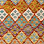 Kelim Rug - Splash - 198 x 160 cm - colorful