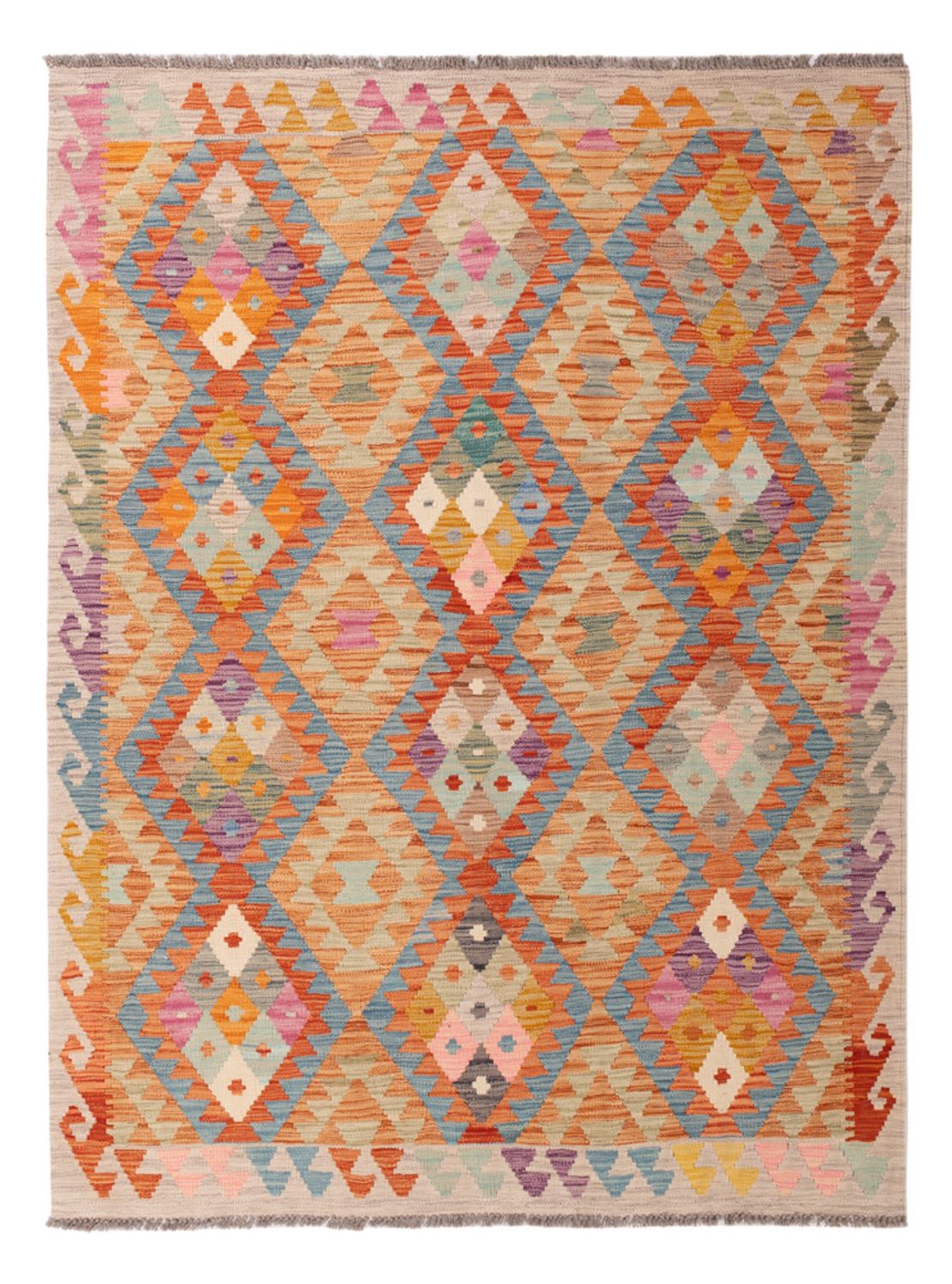 Kelim Rug - Splash - 203 x 153 cm - colorful