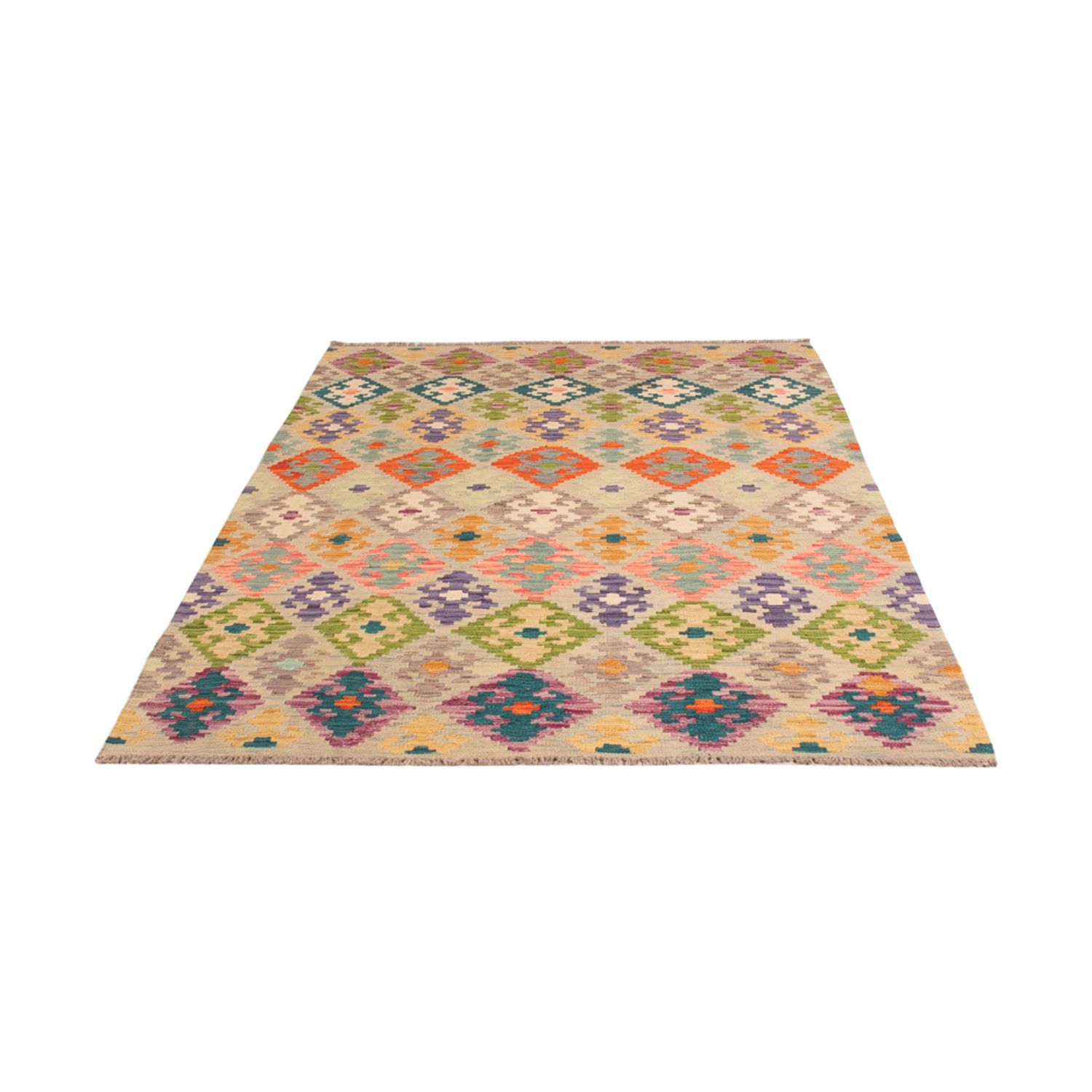 Kelim Rug - Splash - 215 x 150 cm - colorful