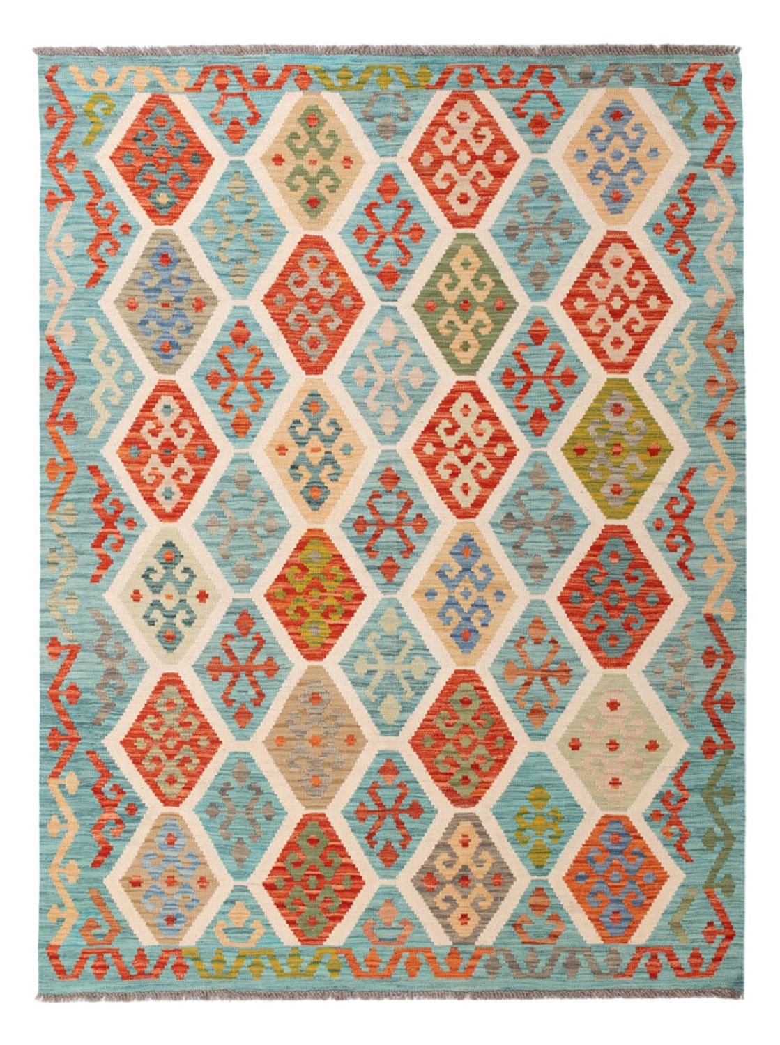 Kelim Rug - Splash - 209 x 158 cm - colorful