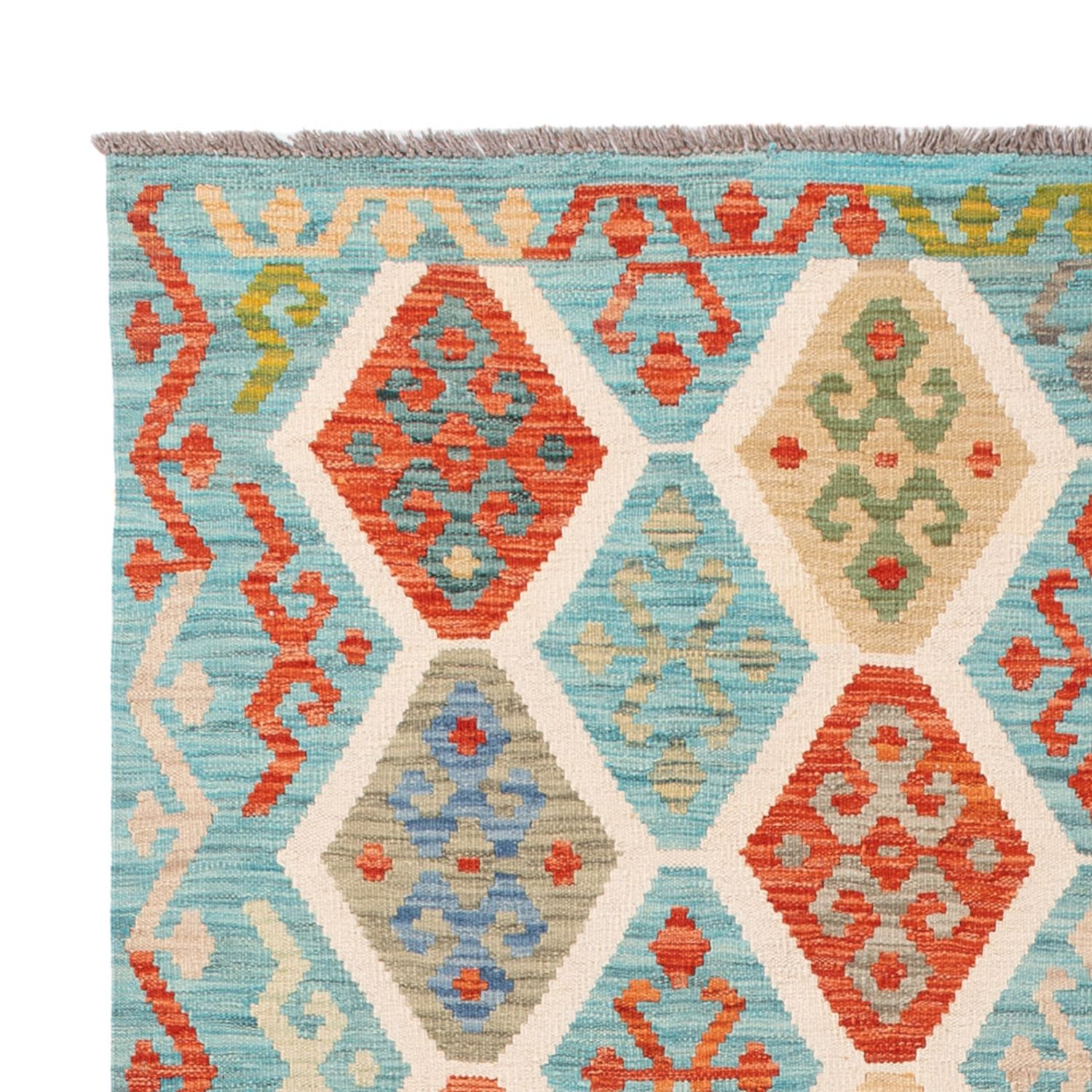 Kelim Rug - Splash - 209 x 158 cm - colorful