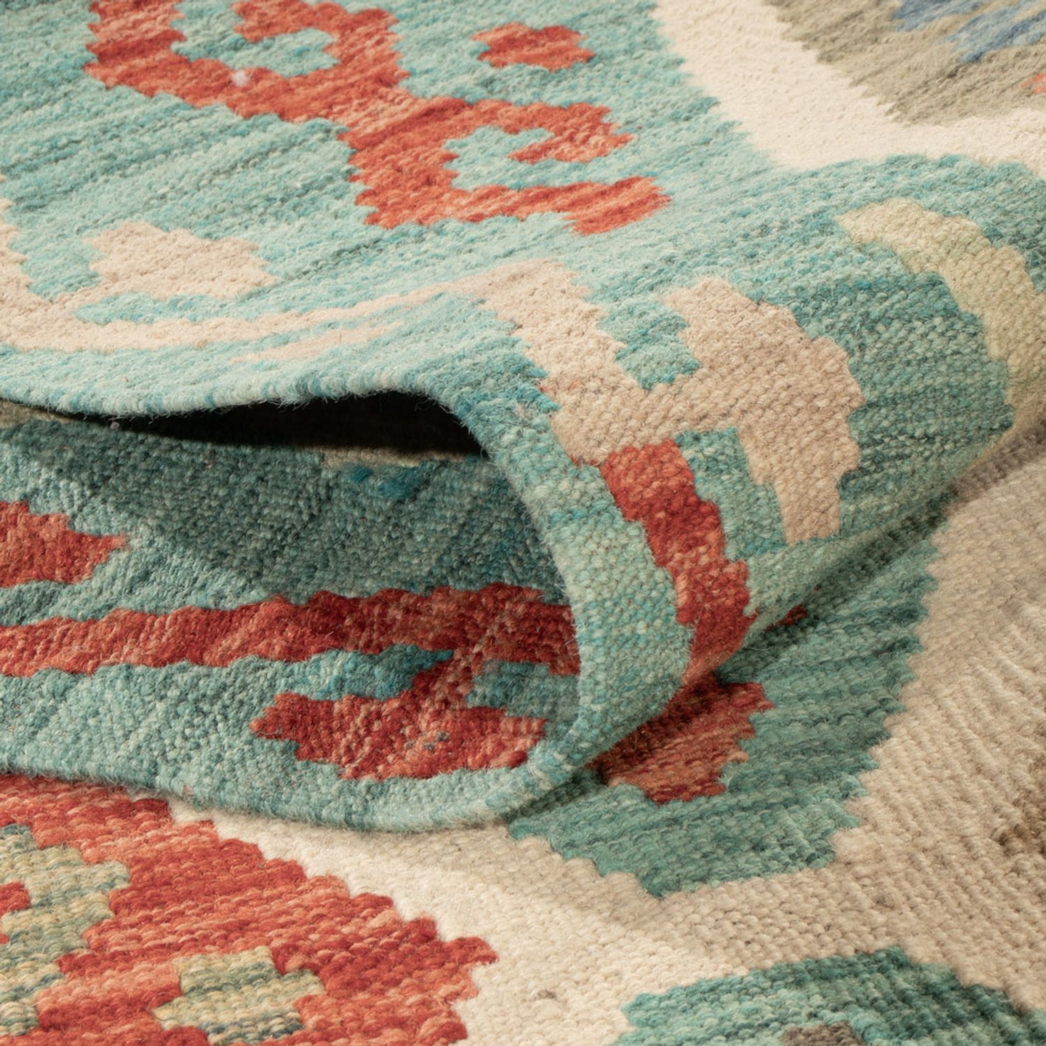 Kelim Rug - Splash - 209 x 158 cm - colorful