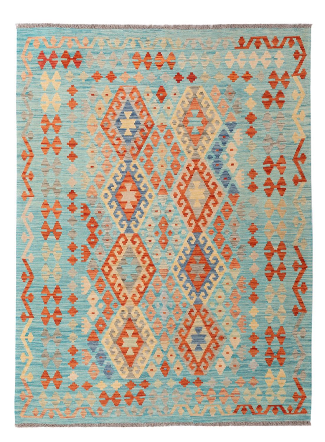 Kelim Rug - Splash - 206 x 155 cm - colorful
