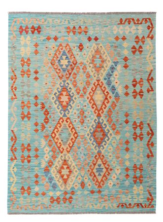 Kelim Rug - Splash - 206 x 155 cm - colorful