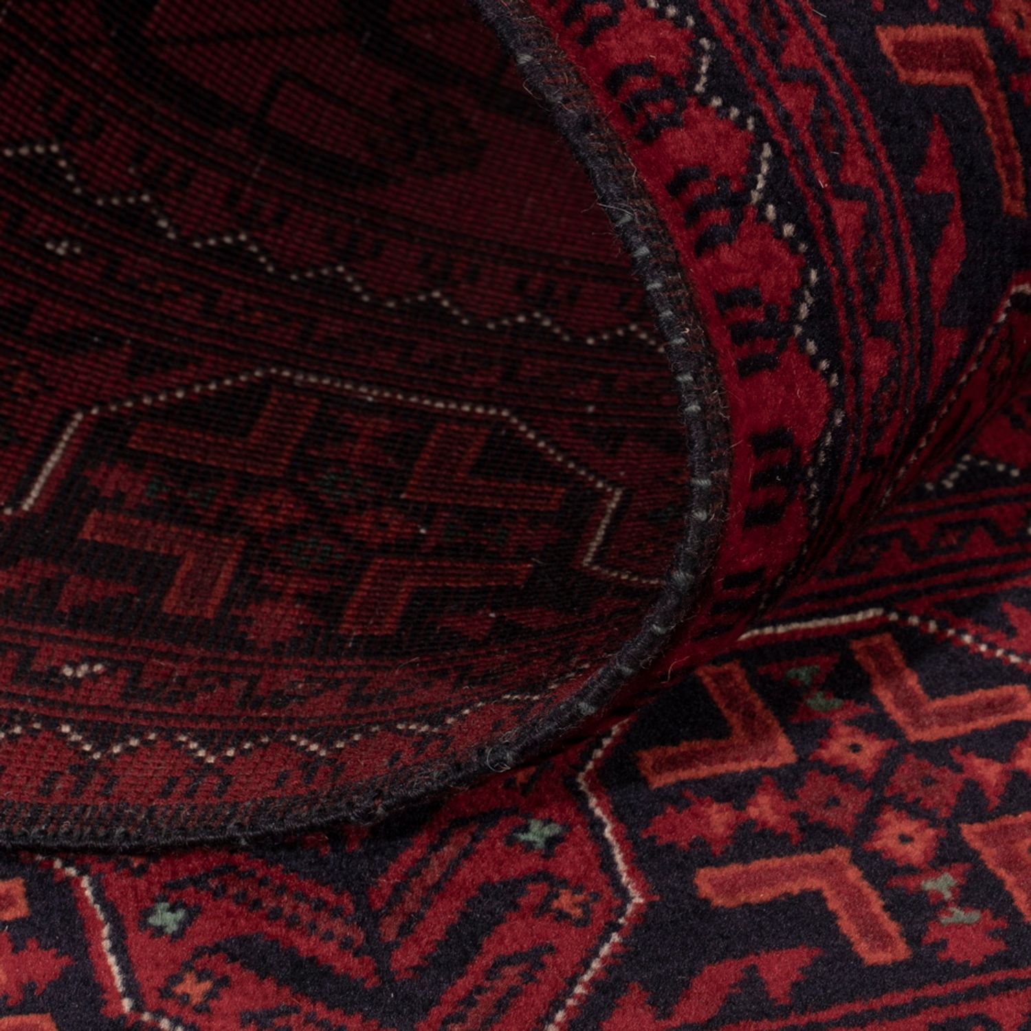 Afghan Rug - Royal - 141 x 100 cm - red