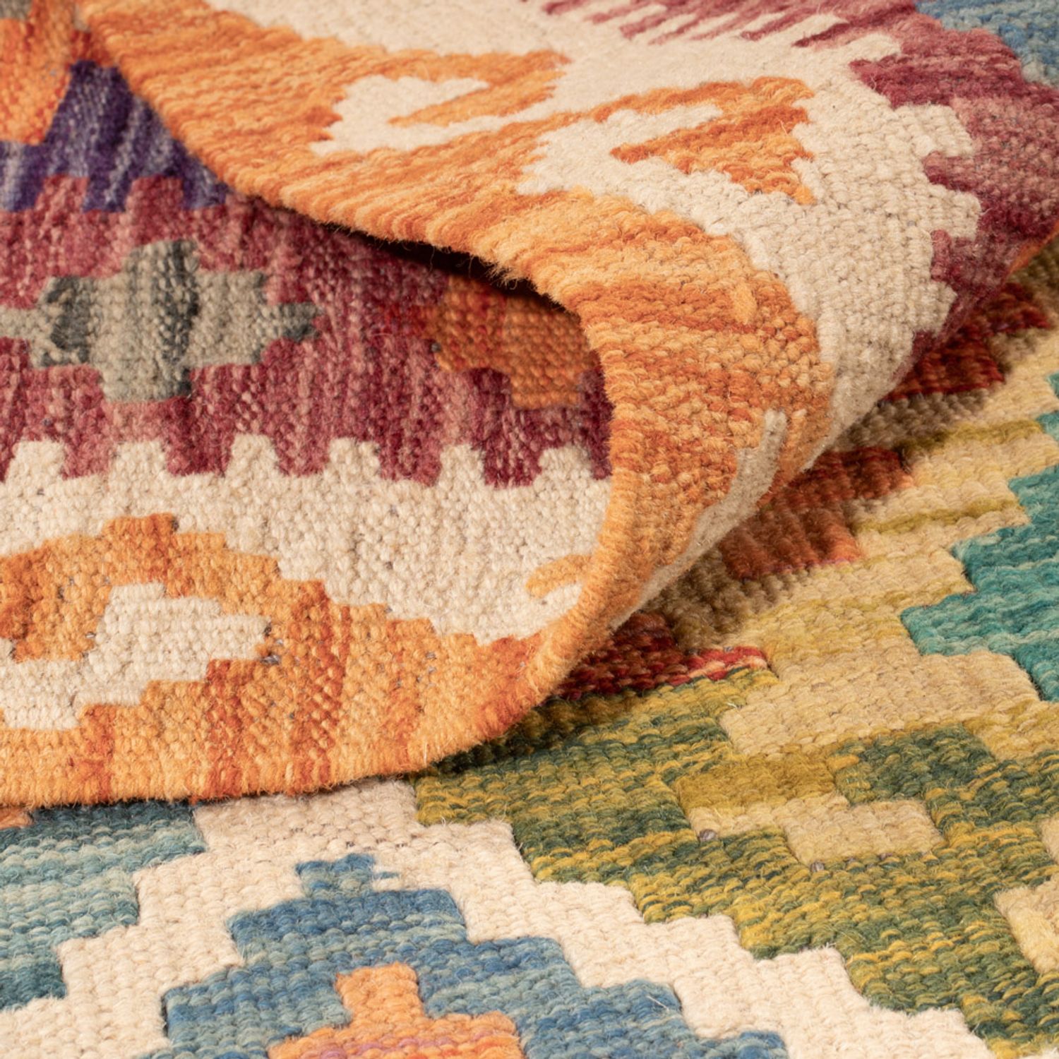 Kelim Rug - Splash - 147 x 105 cm - colorful