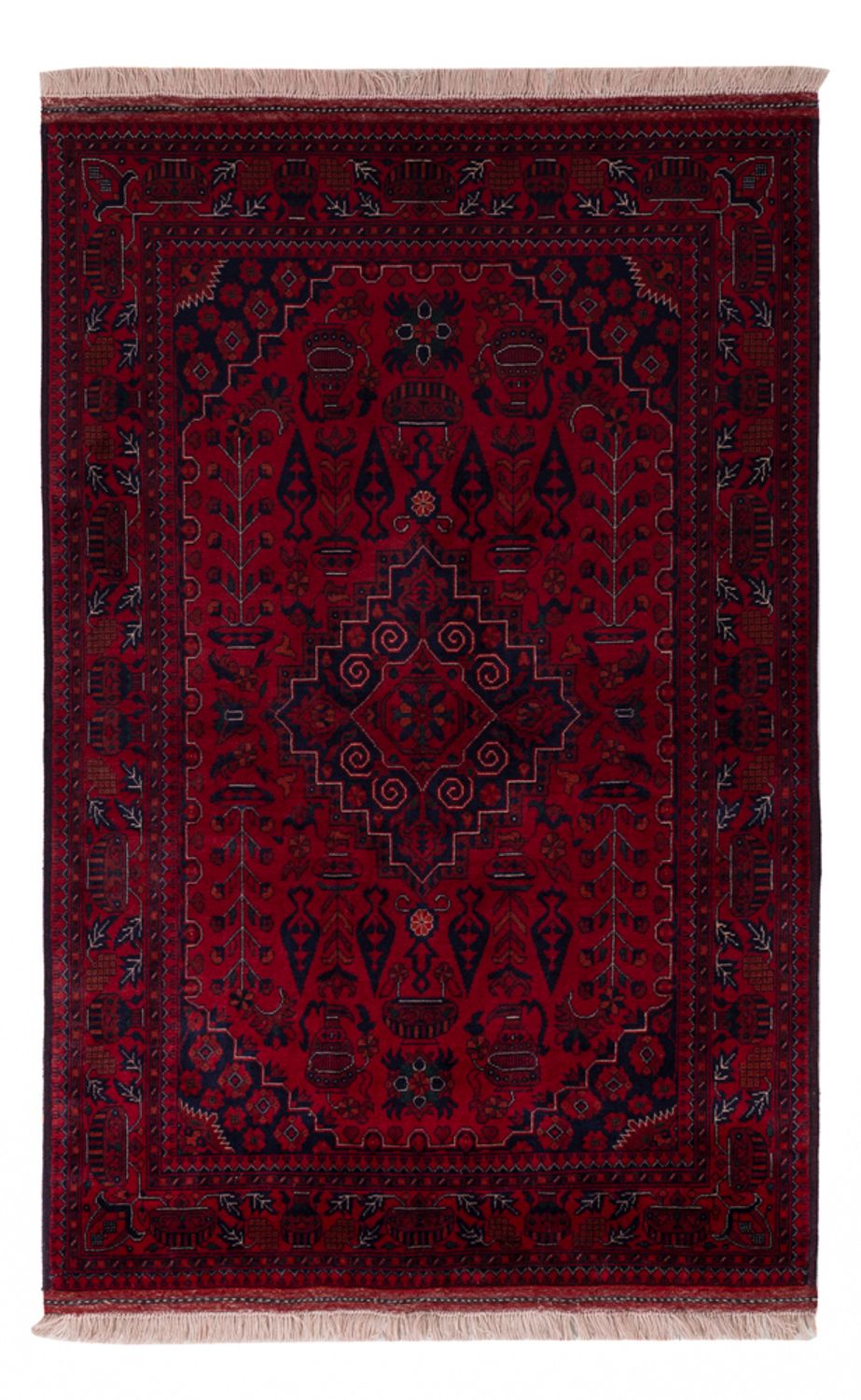 Afghan Rug - Royal - 154 x 101 cm - red