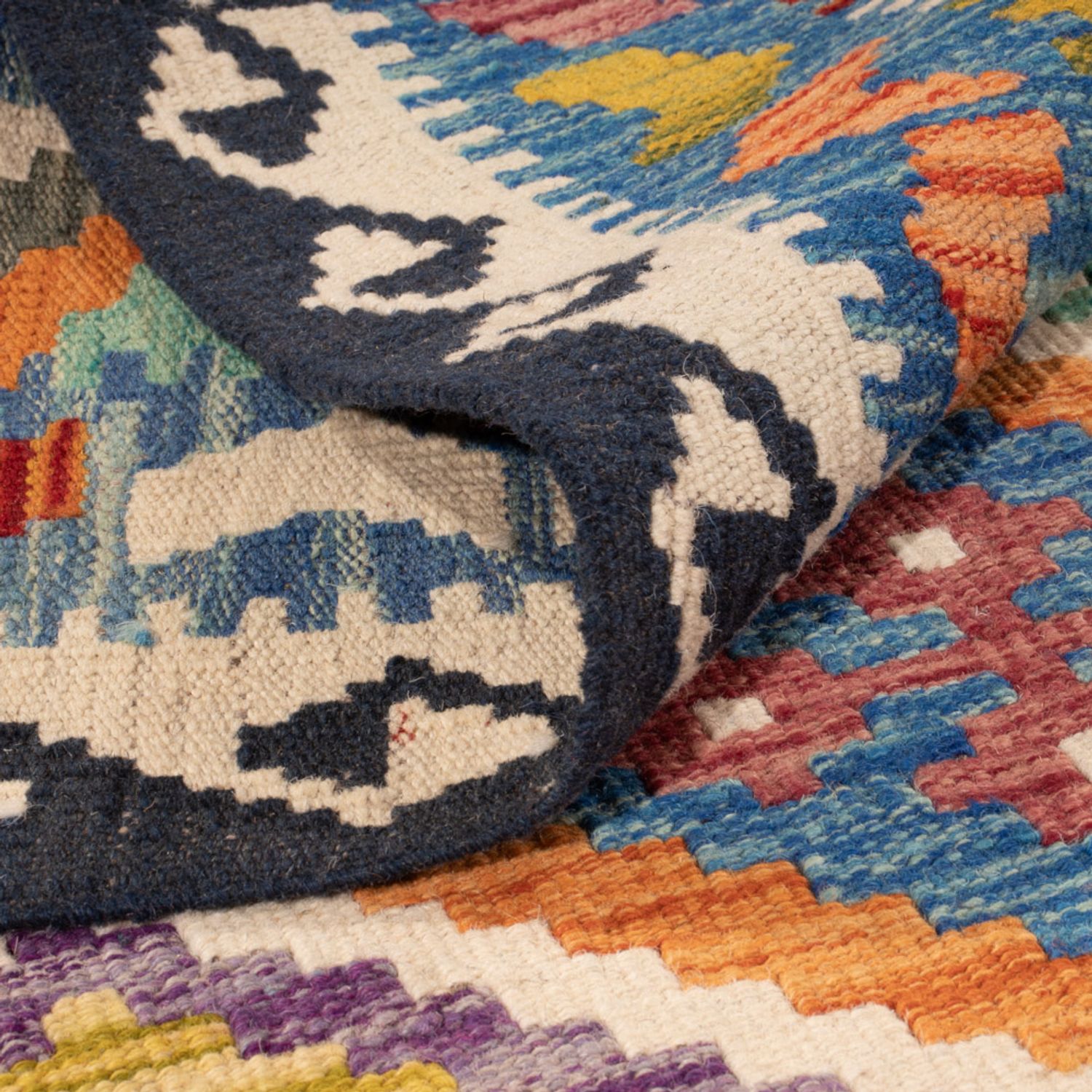 Kelim Rug - Splash - 146 x 95 cm - colorful