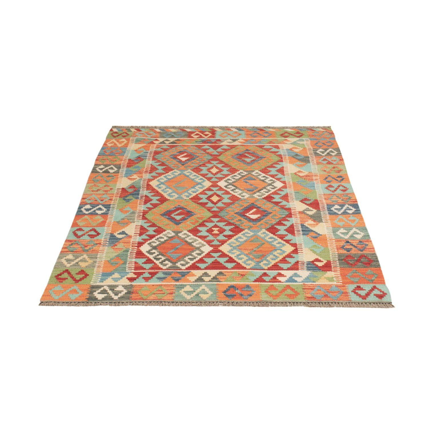 Kelim Rug - Splash - 146 x 106 cm - colorful