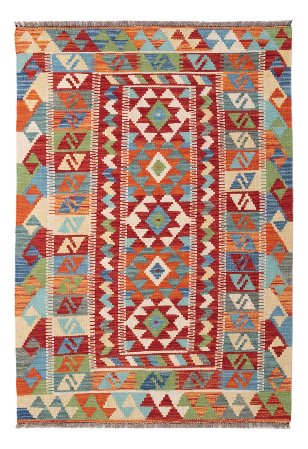 Kelim Rug - Splash - 145 x 99 cm - colorful