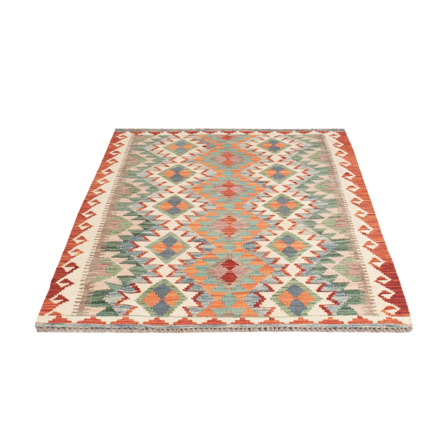 Kelim Rug - Splash - 154 x 108 cm - colorful