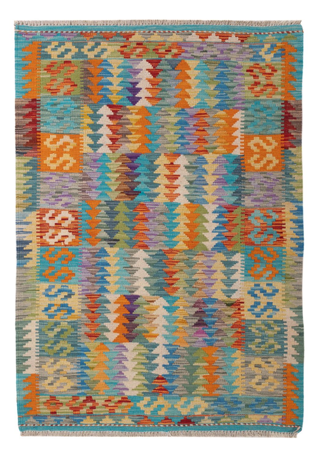 Kelim Rug - Splash - 151 x 104 cm - colorful