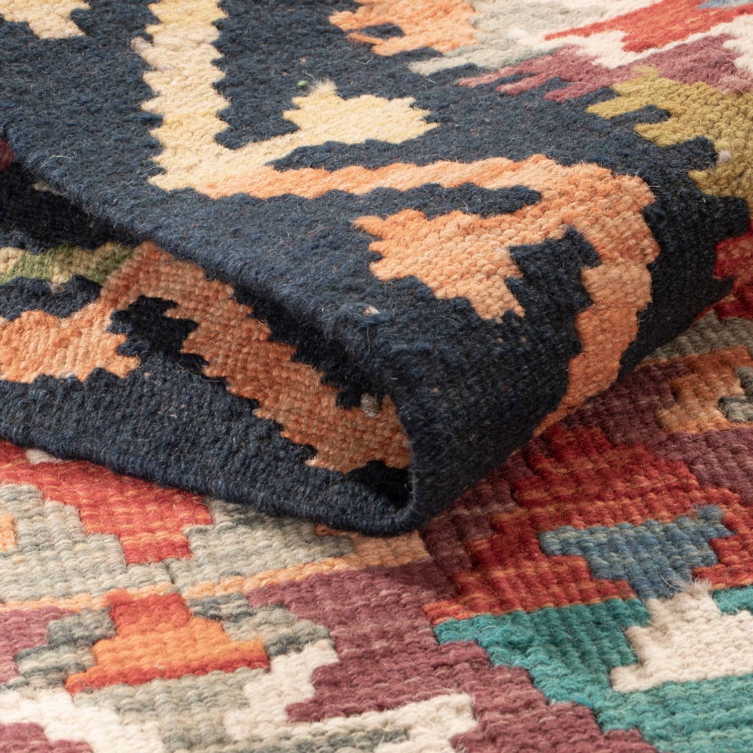 Kelim Rug - Splash - 149 x 98 cm - colorful