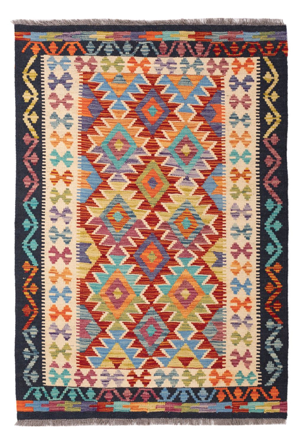 Kelim Rug - Splash - 150 x 99 cm - colorful