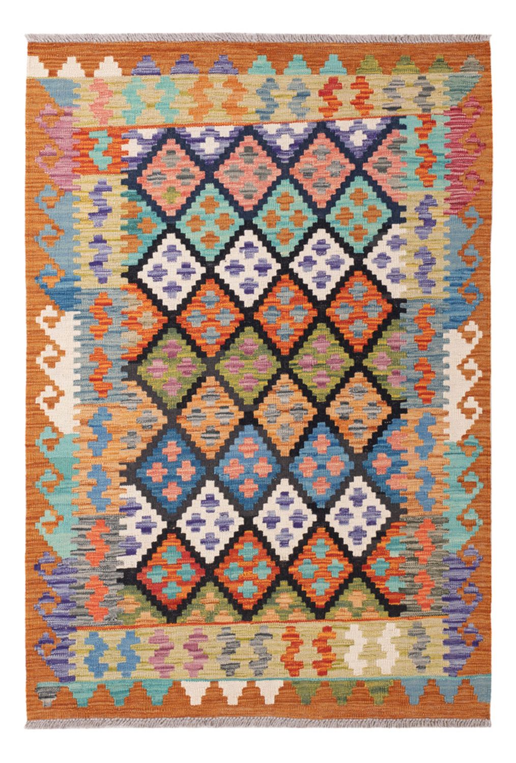 Kelim Rug - Splash - 155 x 104 cm - colorful