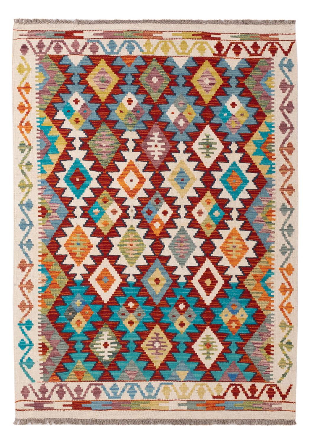 Kelim Rug - Splash - 150 x 106 cm - colorful