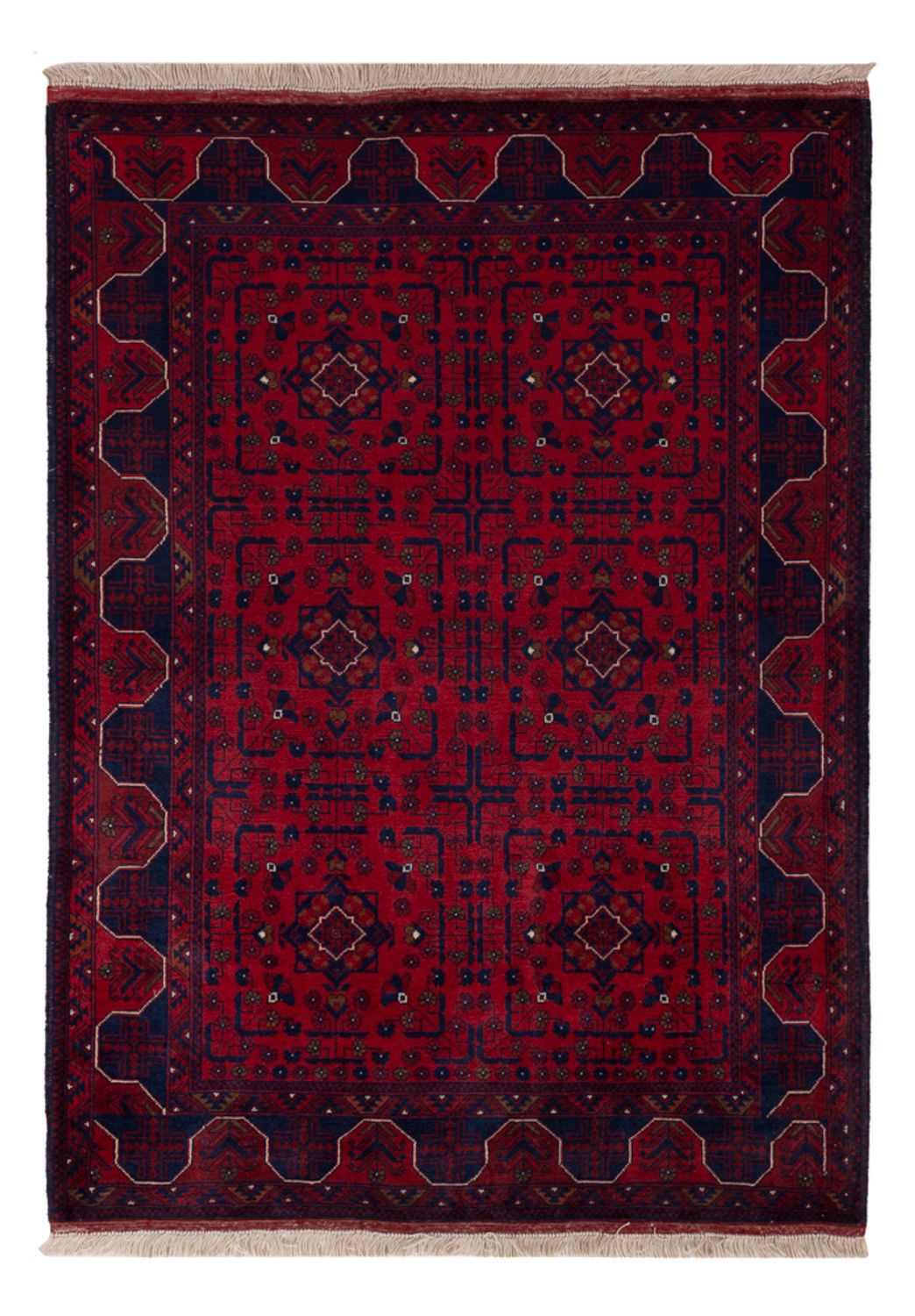 Afghan Rug - Royal - 148 x 104 cm - red