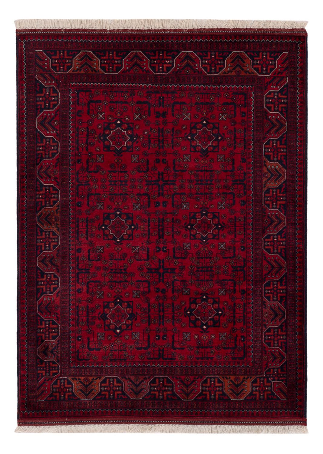 Afghan Rug - Royal - 138 x 101 cm - red