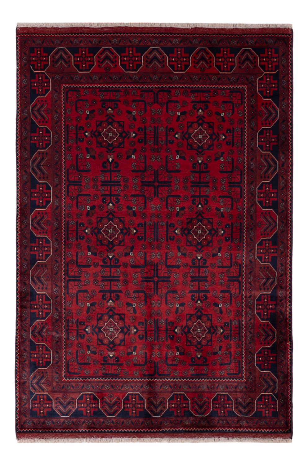 Afghan Rug - Royal - 148 x 100 cm - red