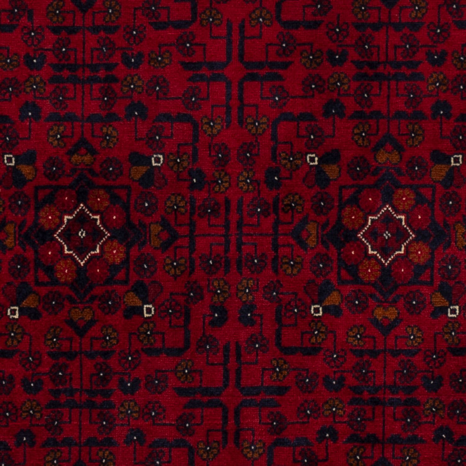 Afghan Rug - Royal - 139 x 100 cm - red