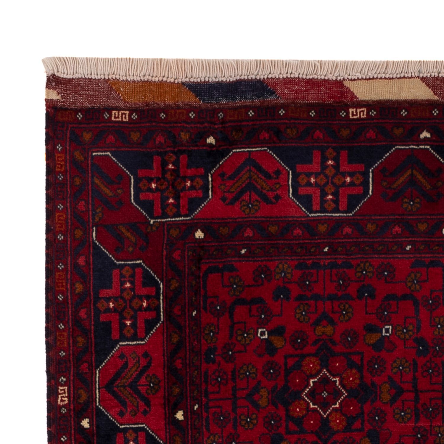 Afghan Rug - Royal - 139 x 100 cm - red