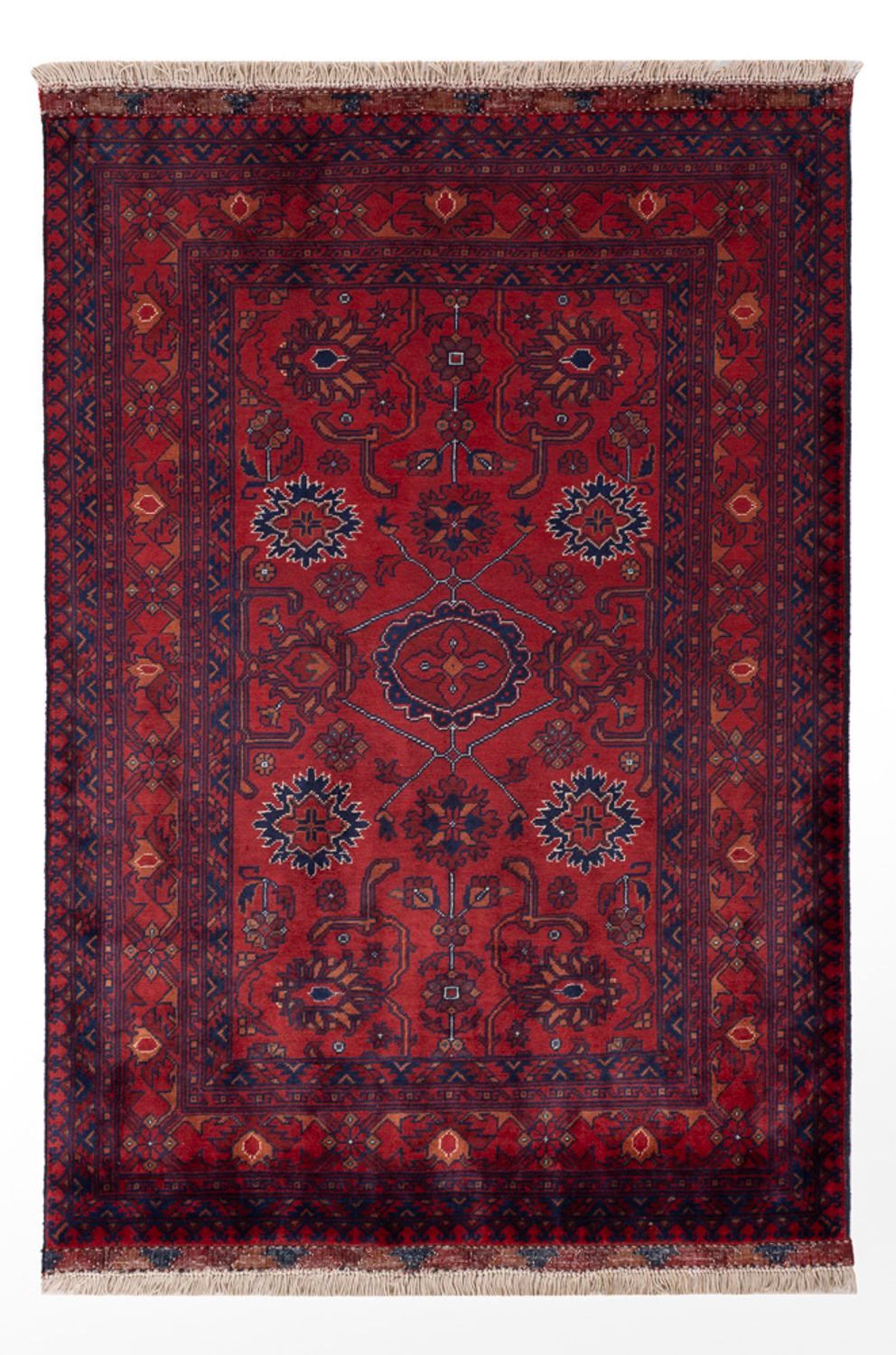 Afghan Rug - Kunduz - 149 x 101 cm - red
