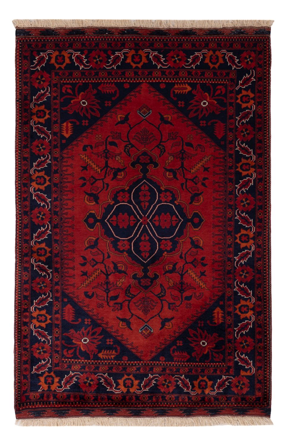 Afghan Rug - Royal - 150 x 97 cm - red
