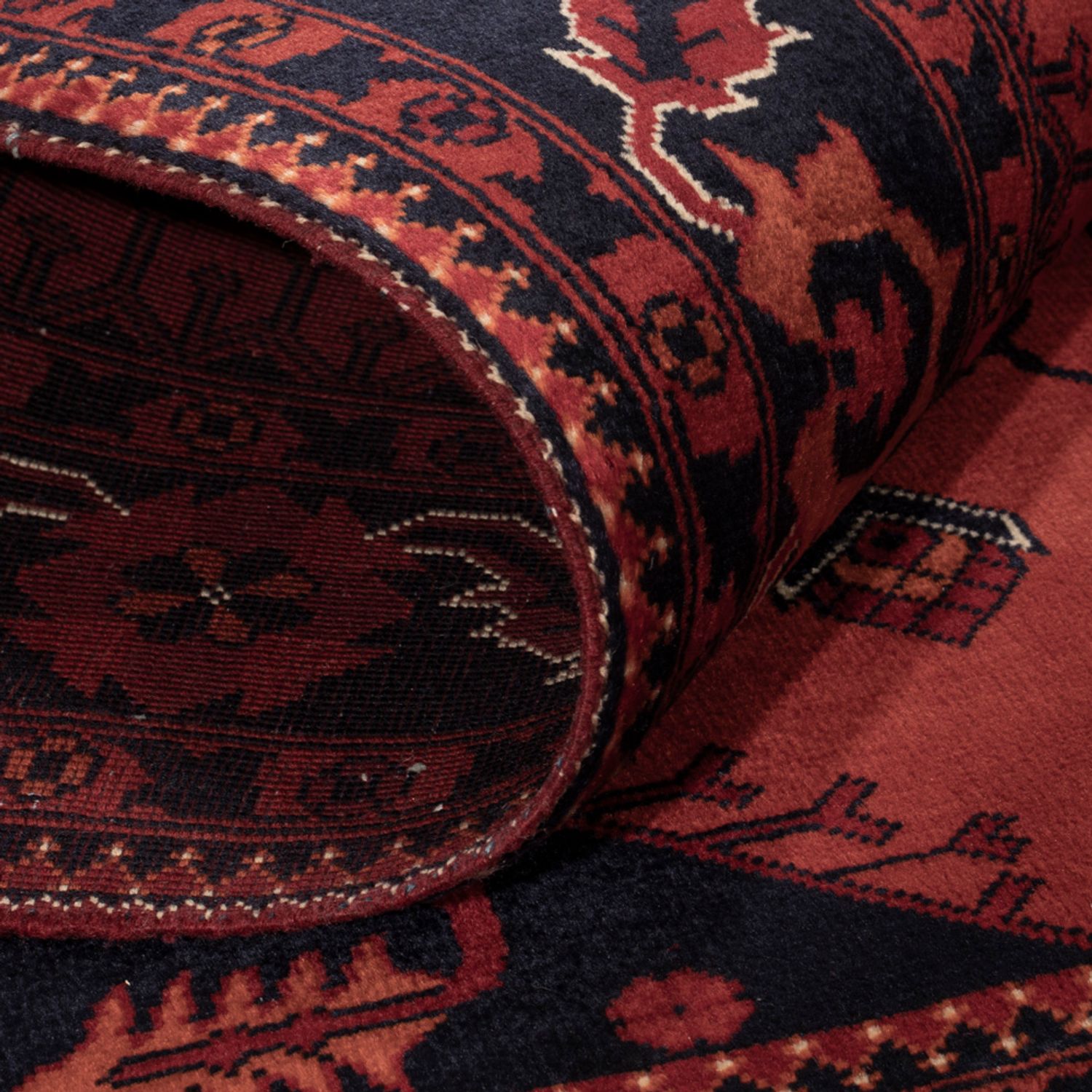 Afghan Rug - Royal - 150 x 97 cm - red