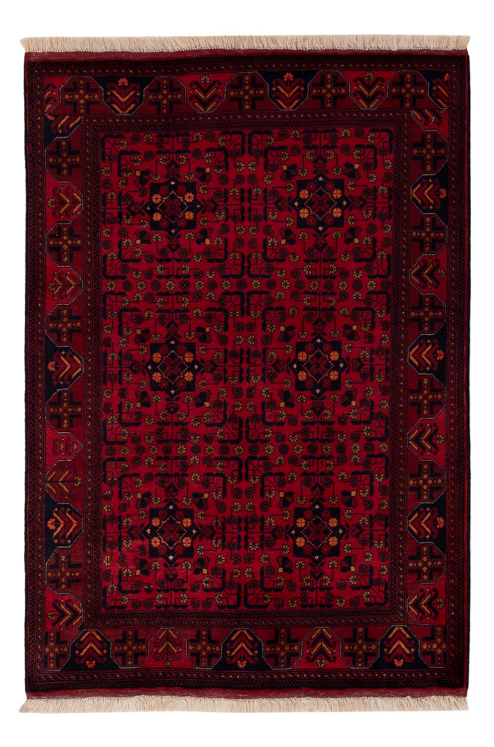 Afghan Rug - Royal - 147 x 100 cm - red