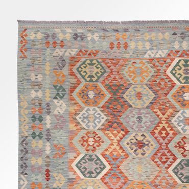 Kelim Rug - Splash - 392 x 315 cm - colorful