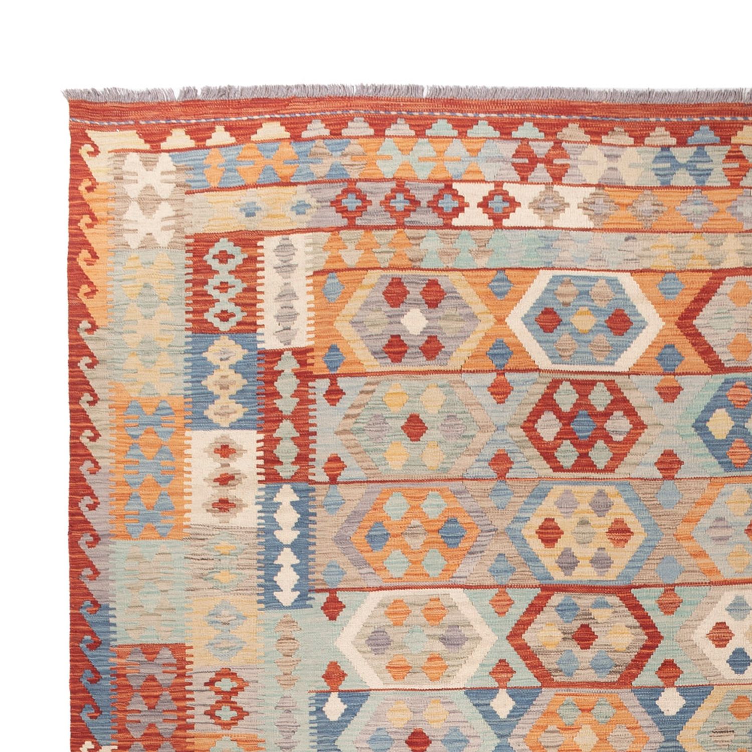 Kelim Rug - Splash - 393 x 301 cm - colorful