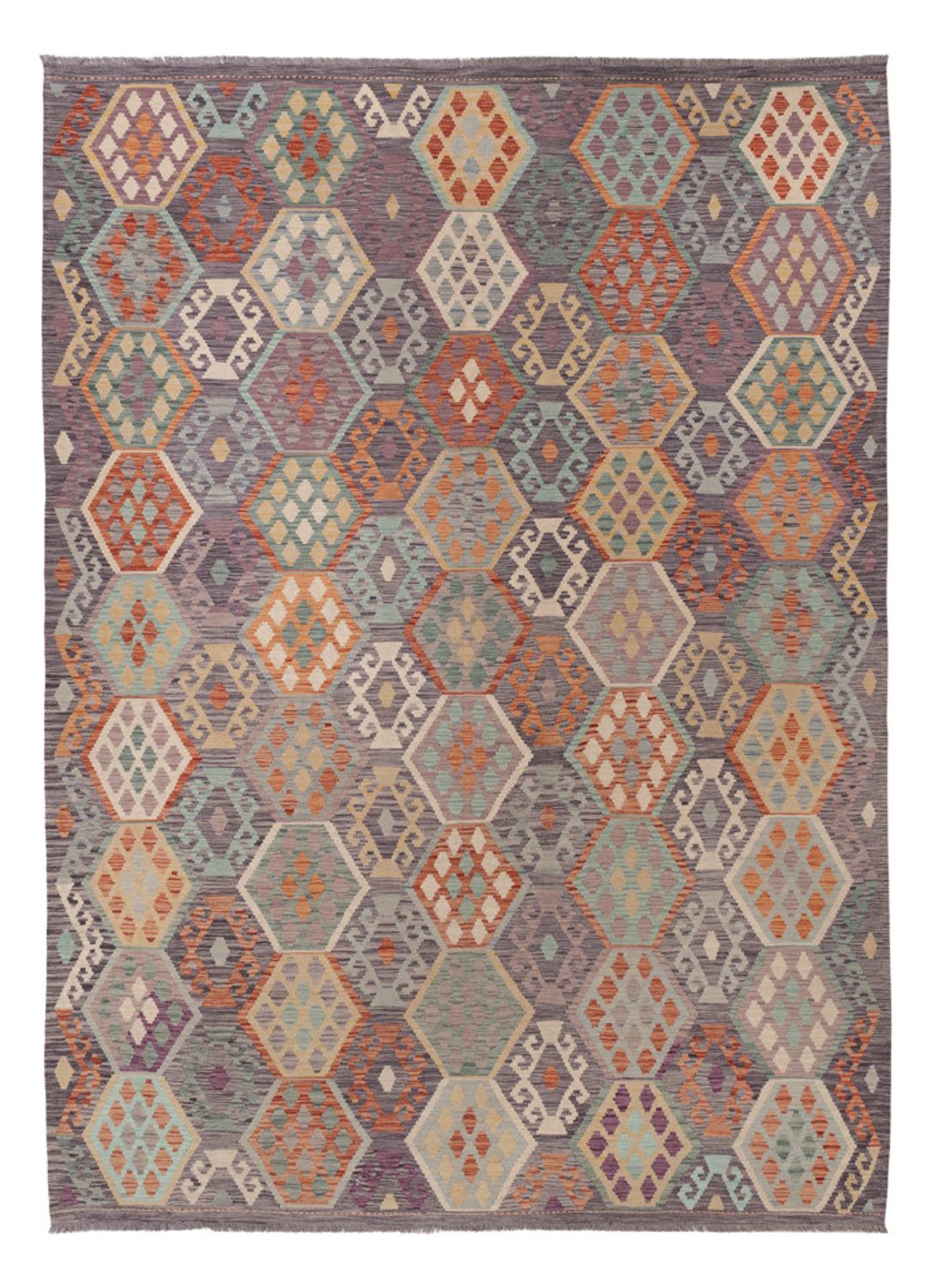 Kelim Rug - Splash - 356 x 262 cm - colorful