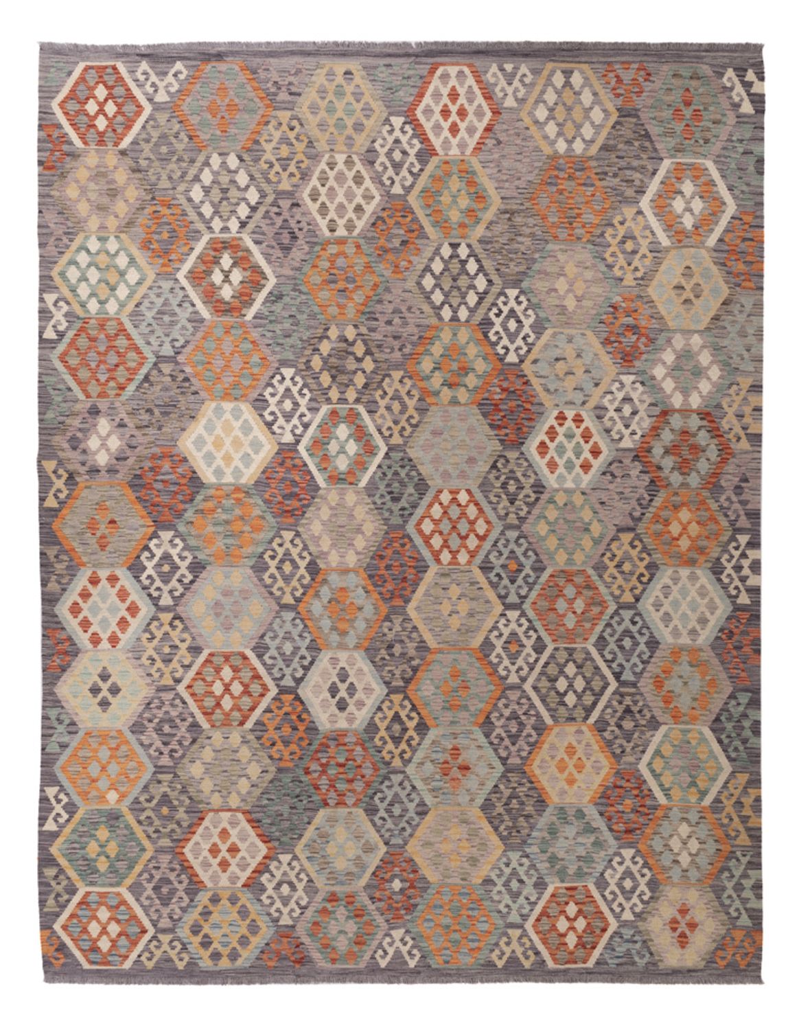Kelim Rug - Splash - 341 x 264 cm - colorful