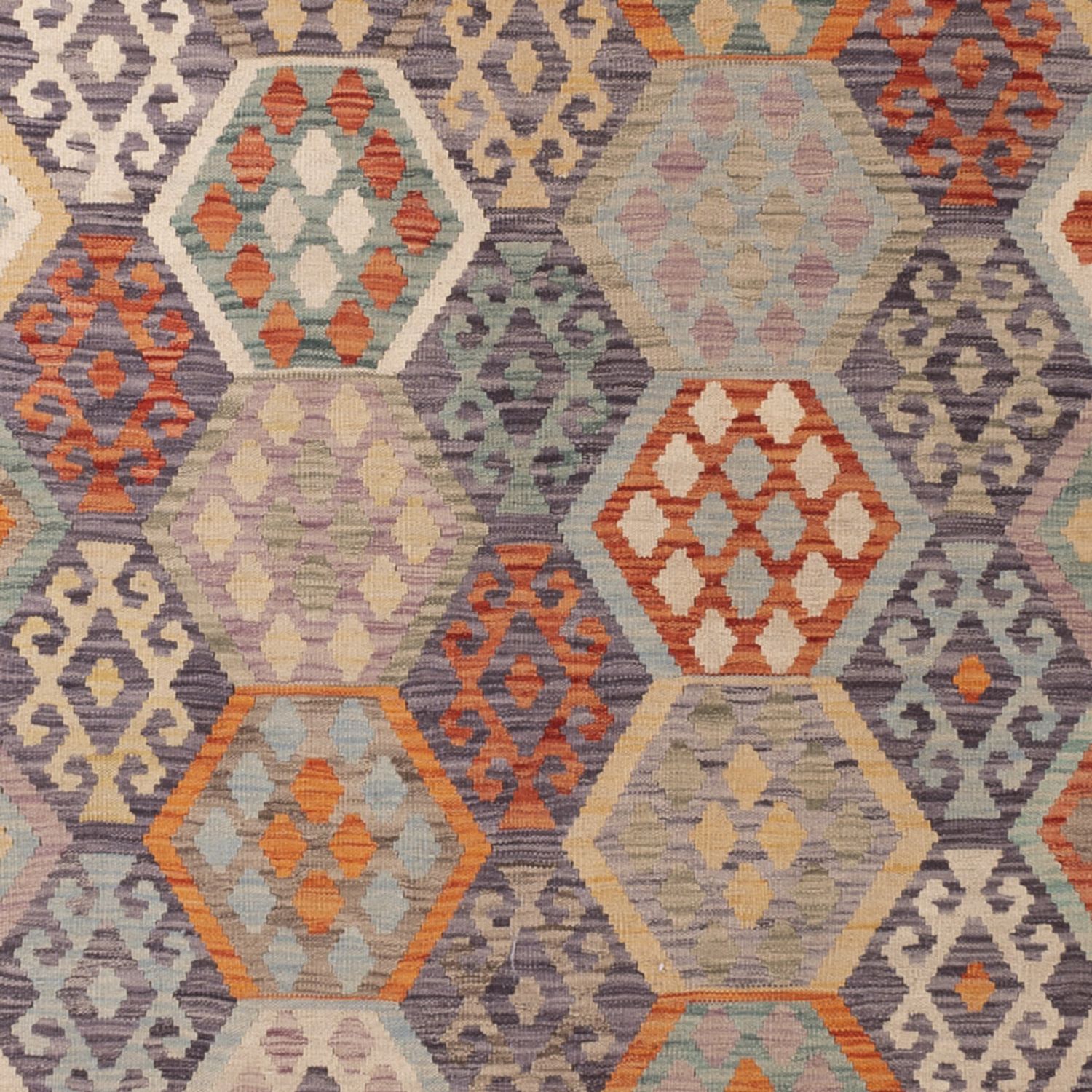 Kelim Rug - Splash - 341 x 264 cm - colorful