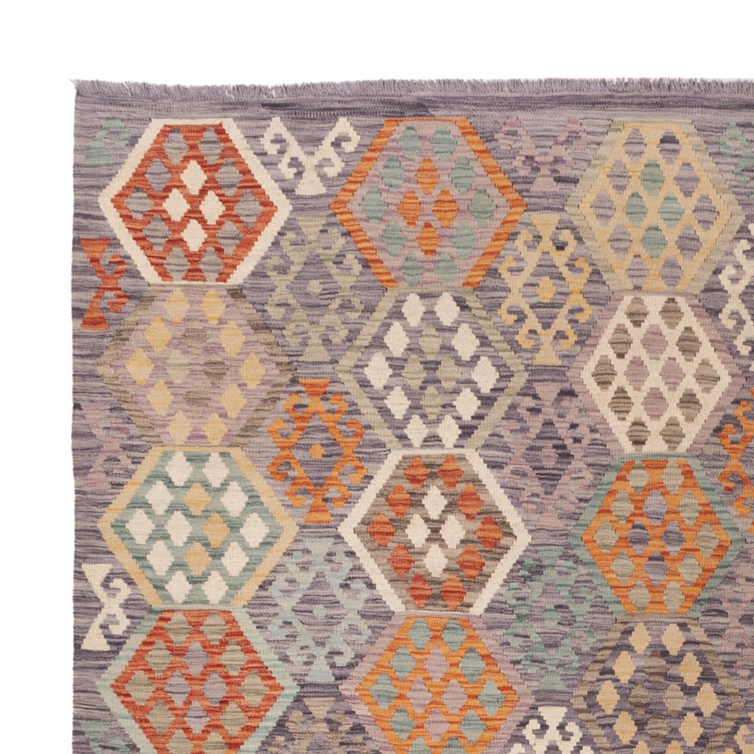 Kelim Rug - Splash - 341 x 264 cm - colorful