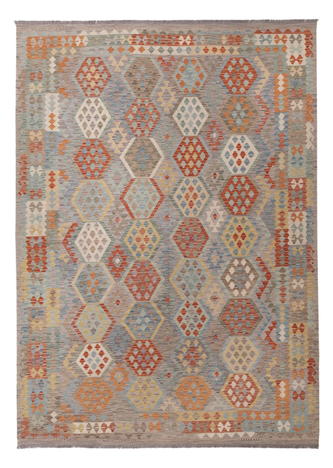 Kelim Rug - Splash - 345 x 248 cm - colorful