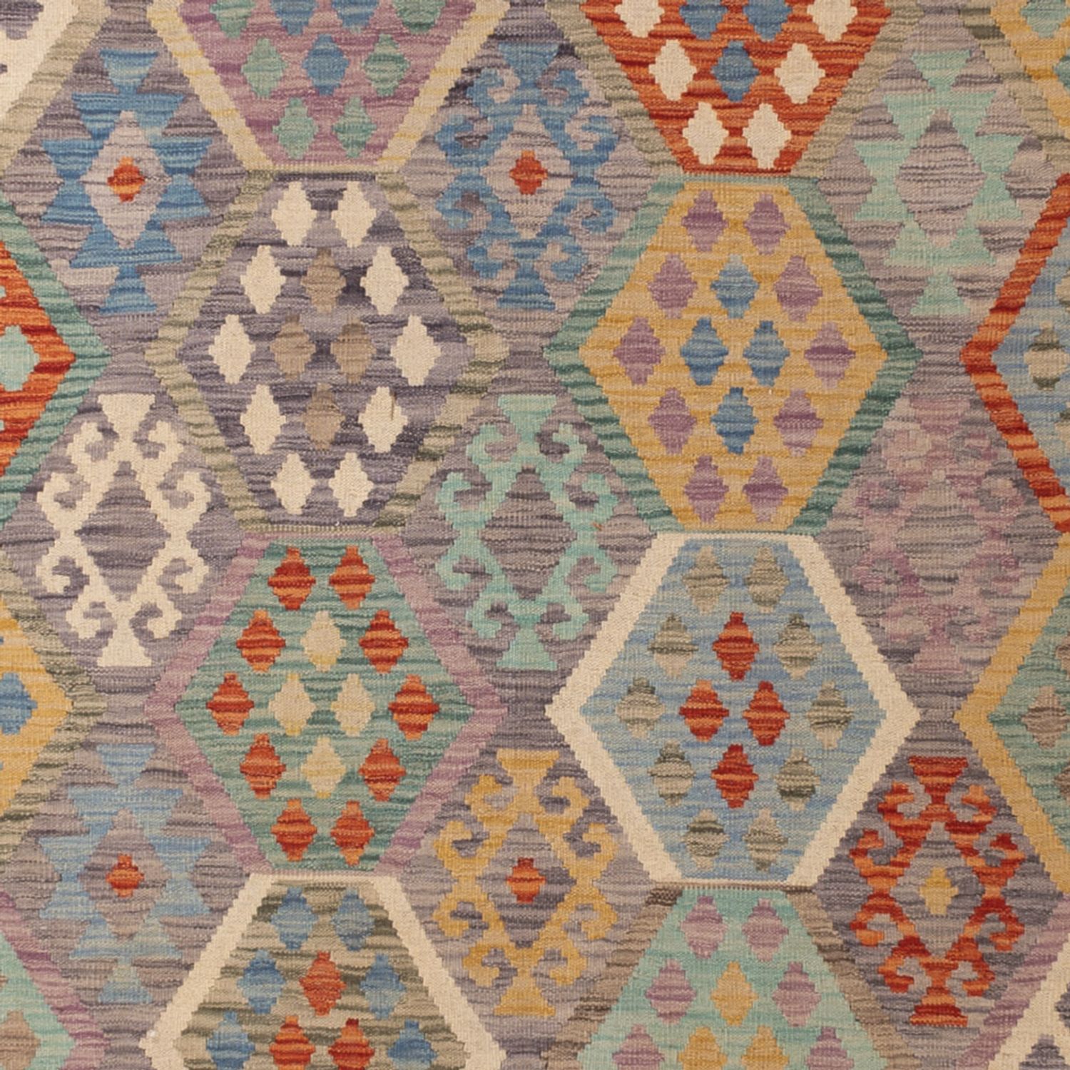 Kelim Rug - Splash - 344 x 255 cm - colorful