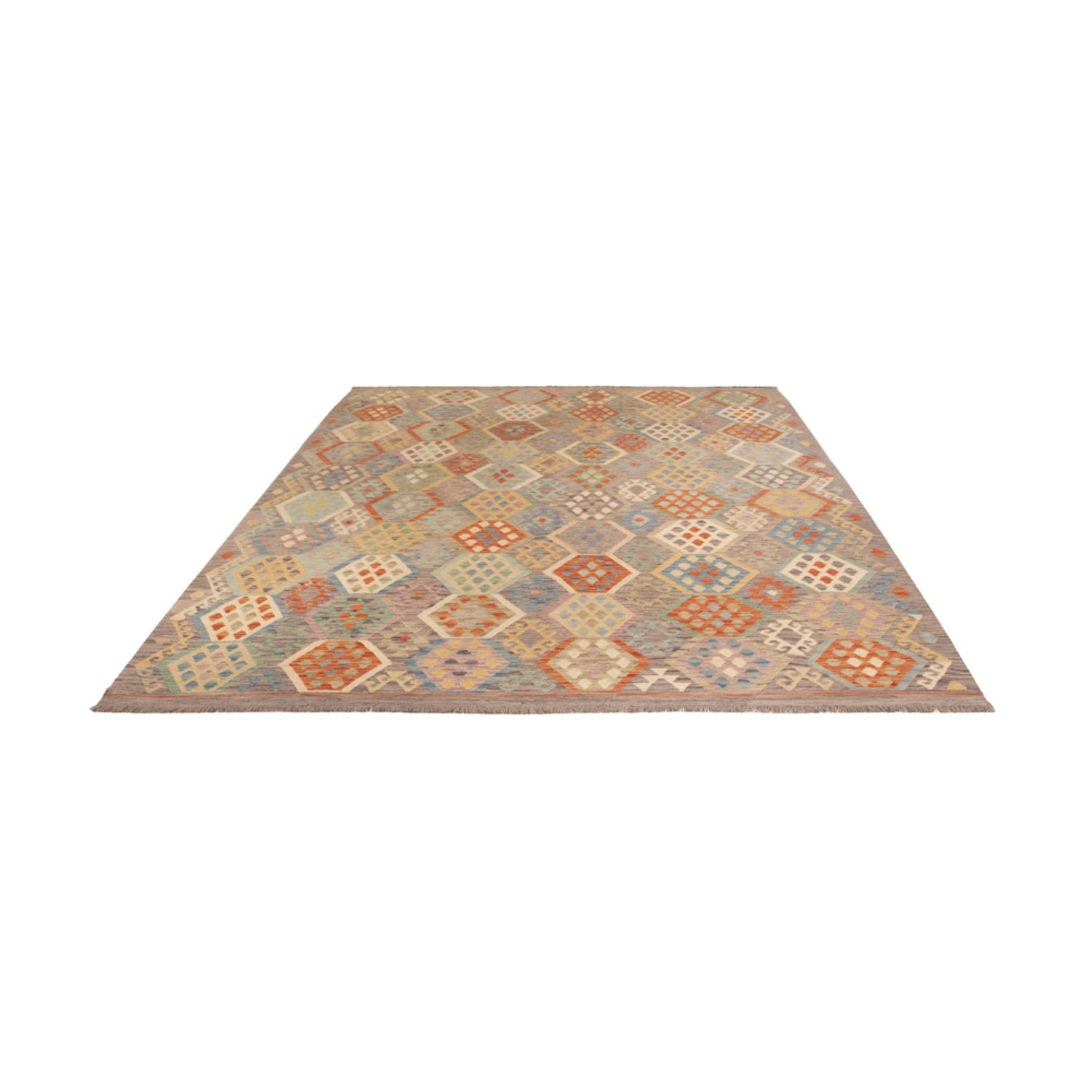 Kelim Rug - Splash - 344 x 255 cm - colorful