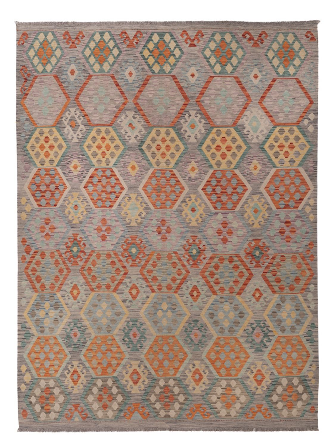 Kelim Rug - Splash - 337 x 251 cm - colorful