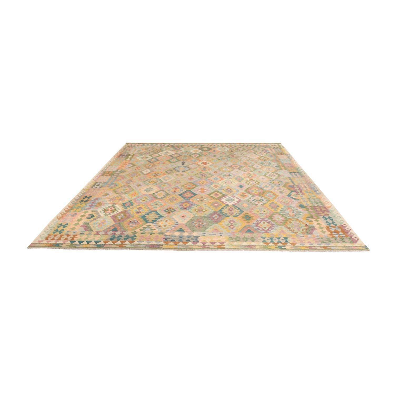 Kelim Rug - Splash - 375 x 303 cm - colorful