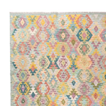 Kelim Rug - Splash - 383 x 312 cm - colorful