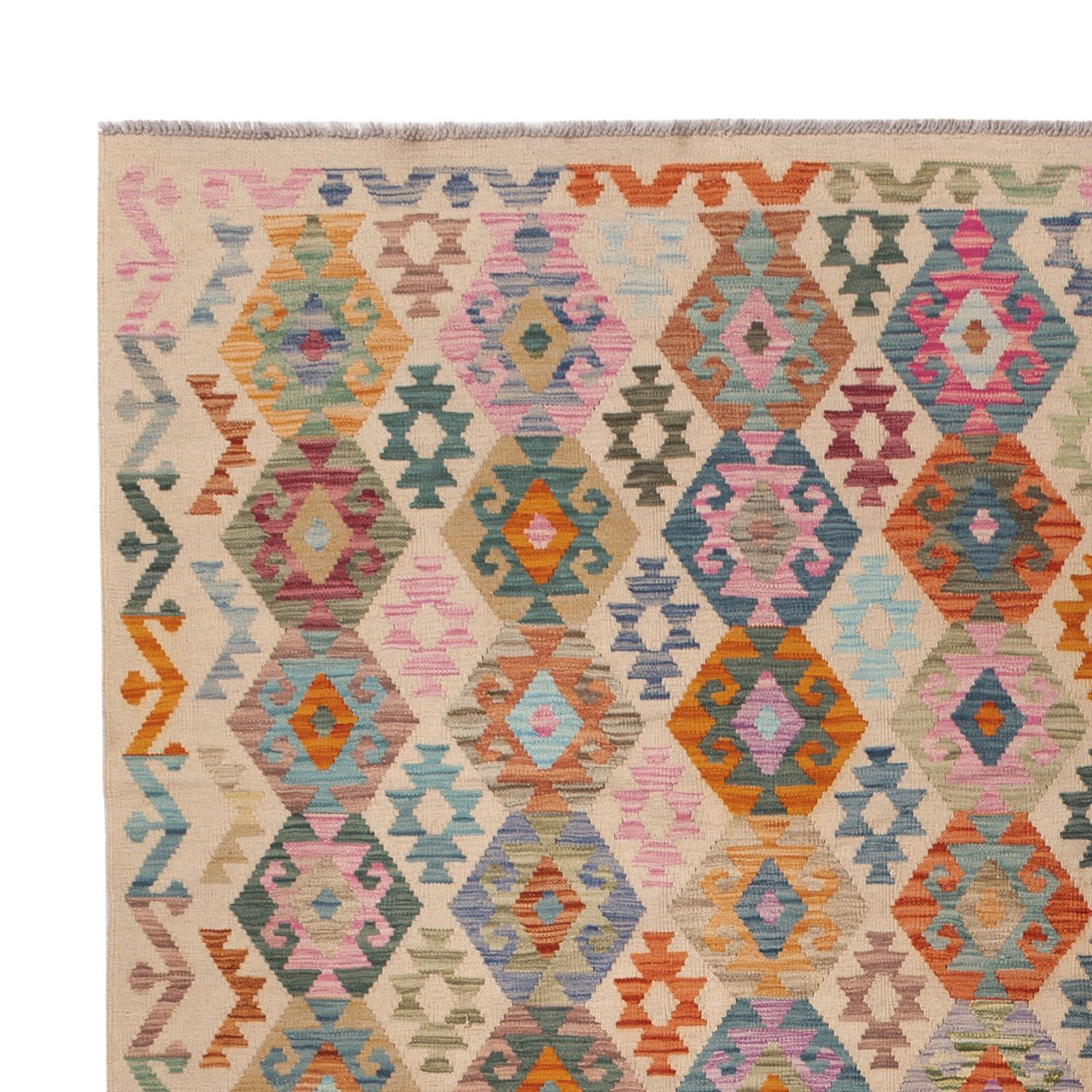 Kelim Rug - Splash - 348 x 259 cm - colorful