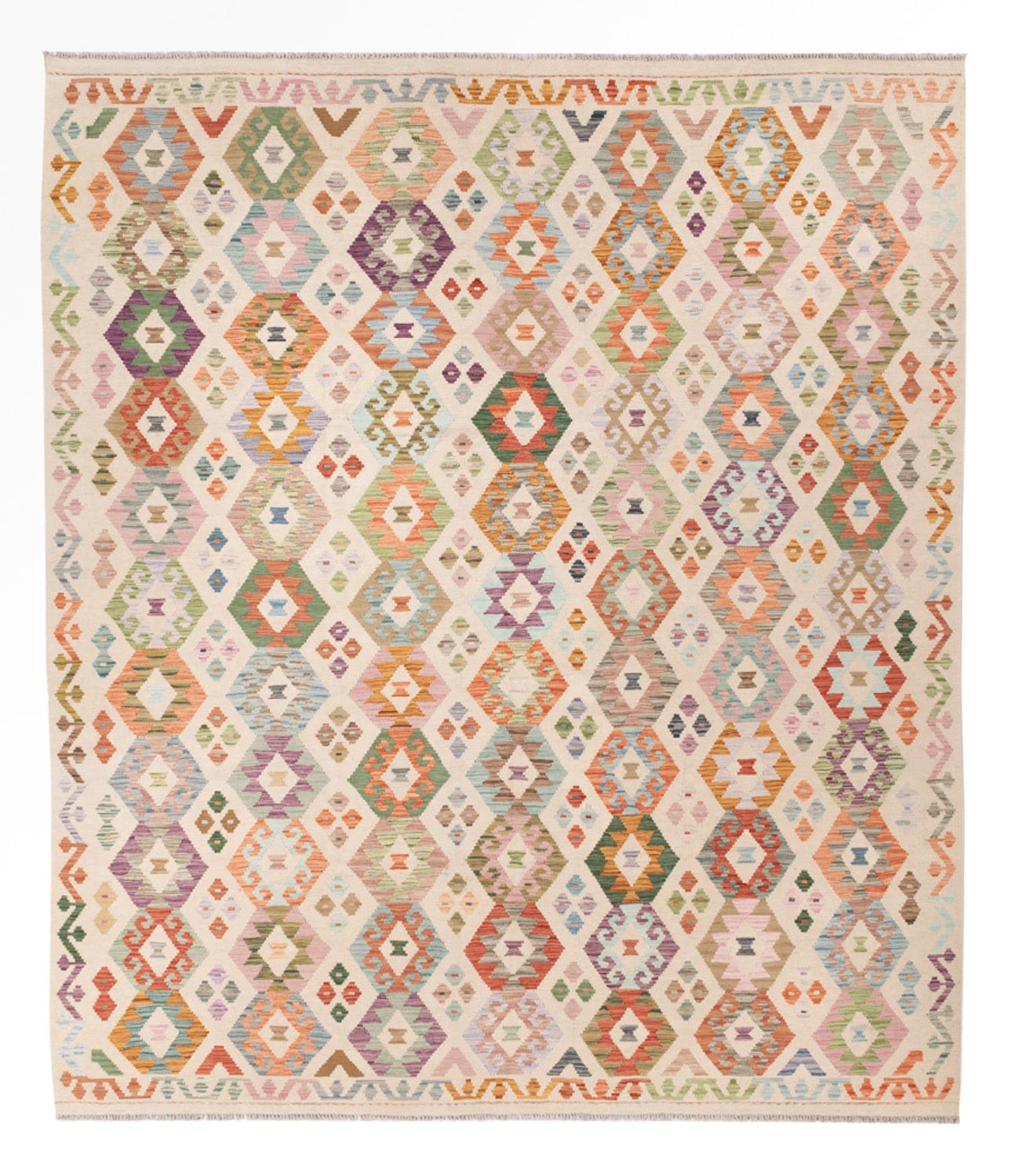 Kelim Rug - Splash - 290 x 252 cm - colorful