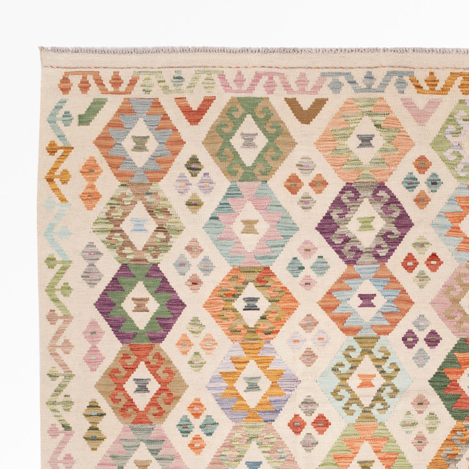 Kelim Rug - Splash - 290 x 252 cm - colorful