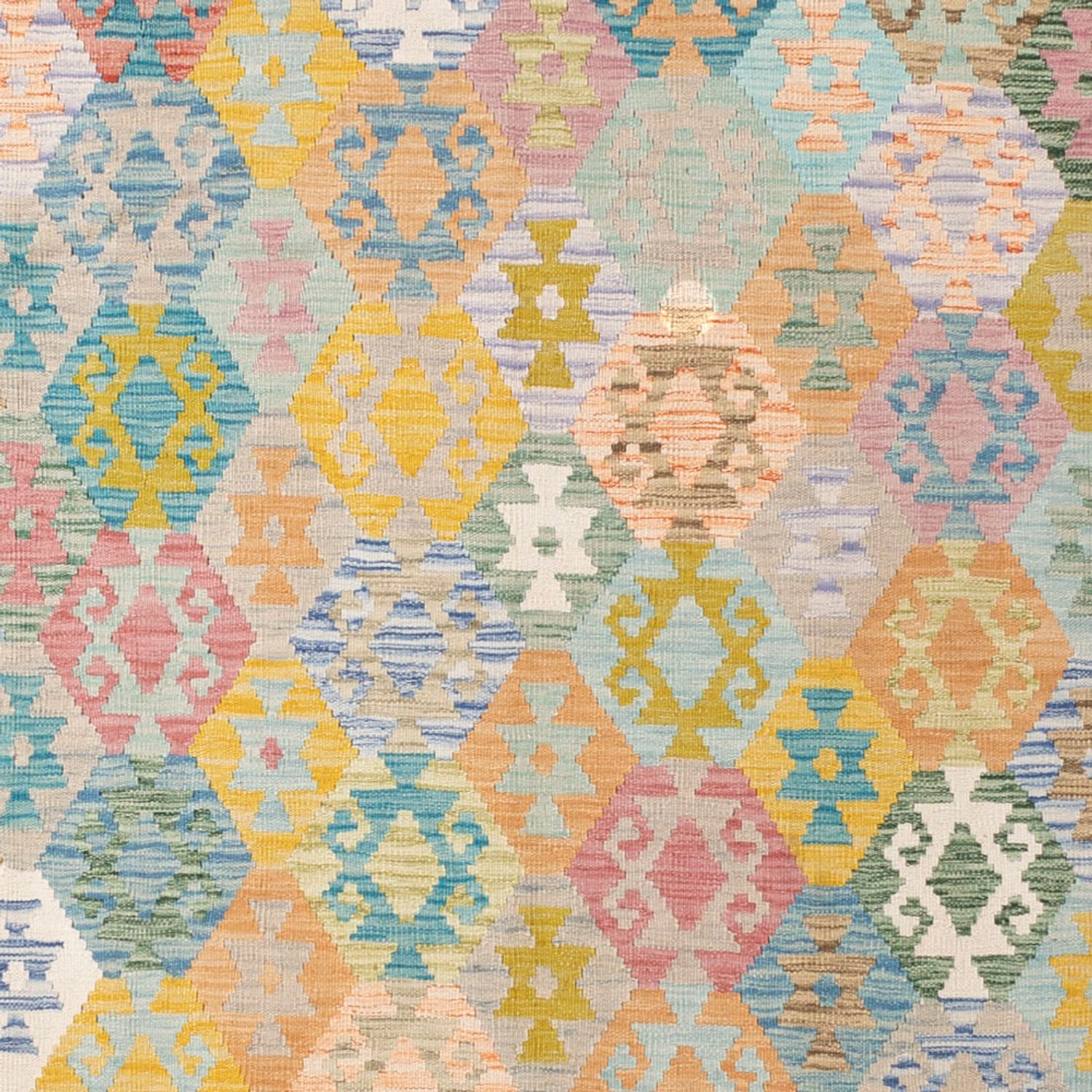 Kelim Rug - Splash - 307 x 264 cm - colorful