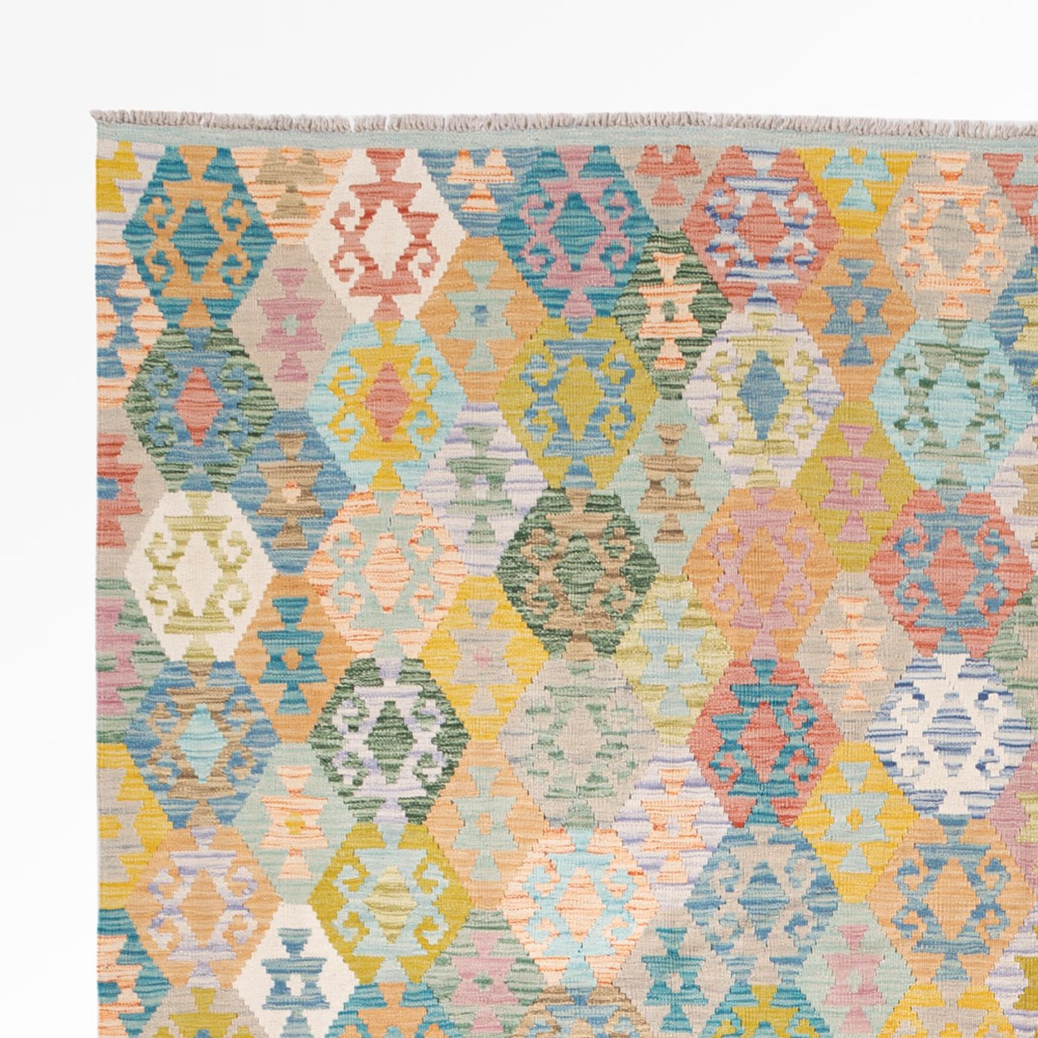 Kelim Rug - Splash - 307 x 264 cm - colorful